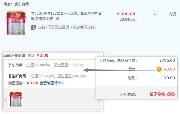 京东满多少钱可以免运费(京东自营运费收费标准)