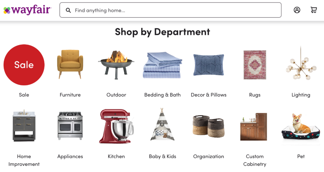 Wayfair-美国家居家具购物网站