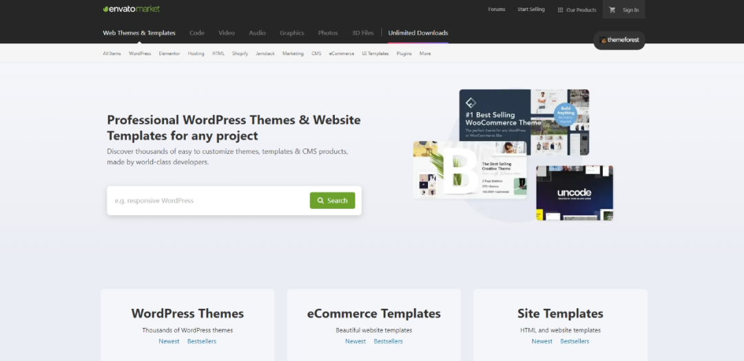 ThemeForest-网站模板主题销售平台