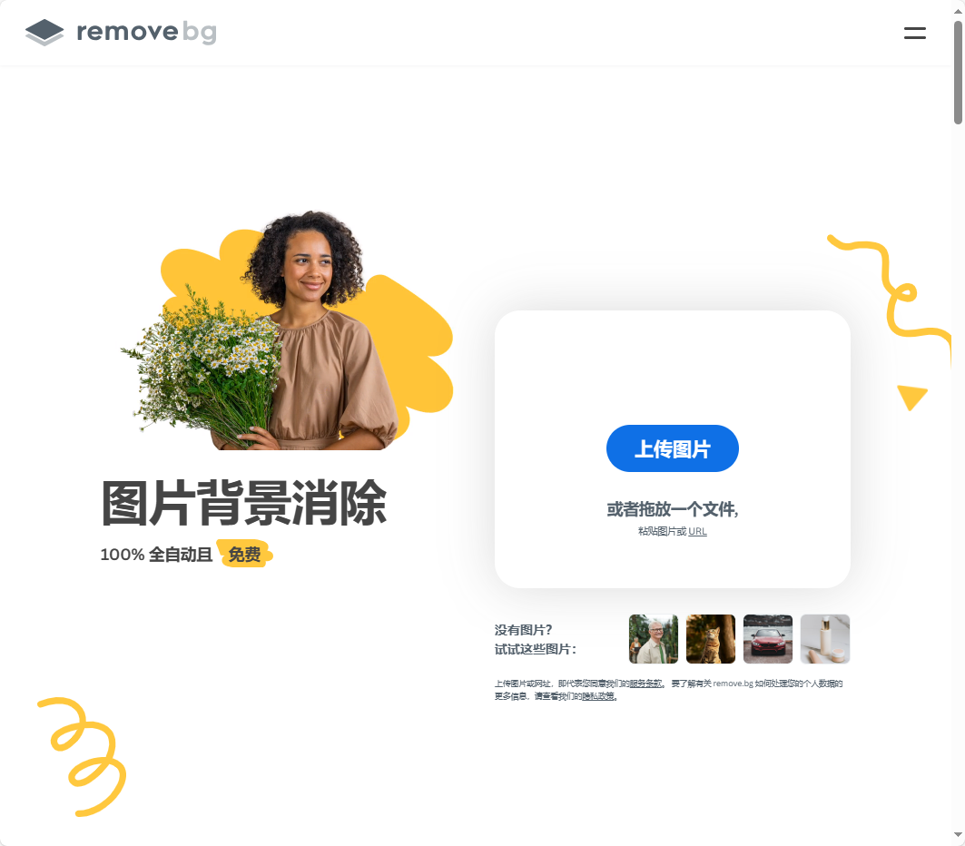 Remove.bg-在线抠图、图片去除背景工具